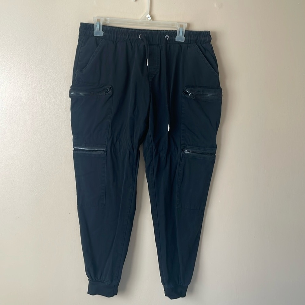 Black Cotton Drawstring Sweatpants